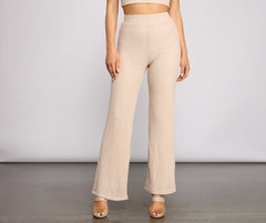 Trendy Textures High Waist Pants Sai Feel