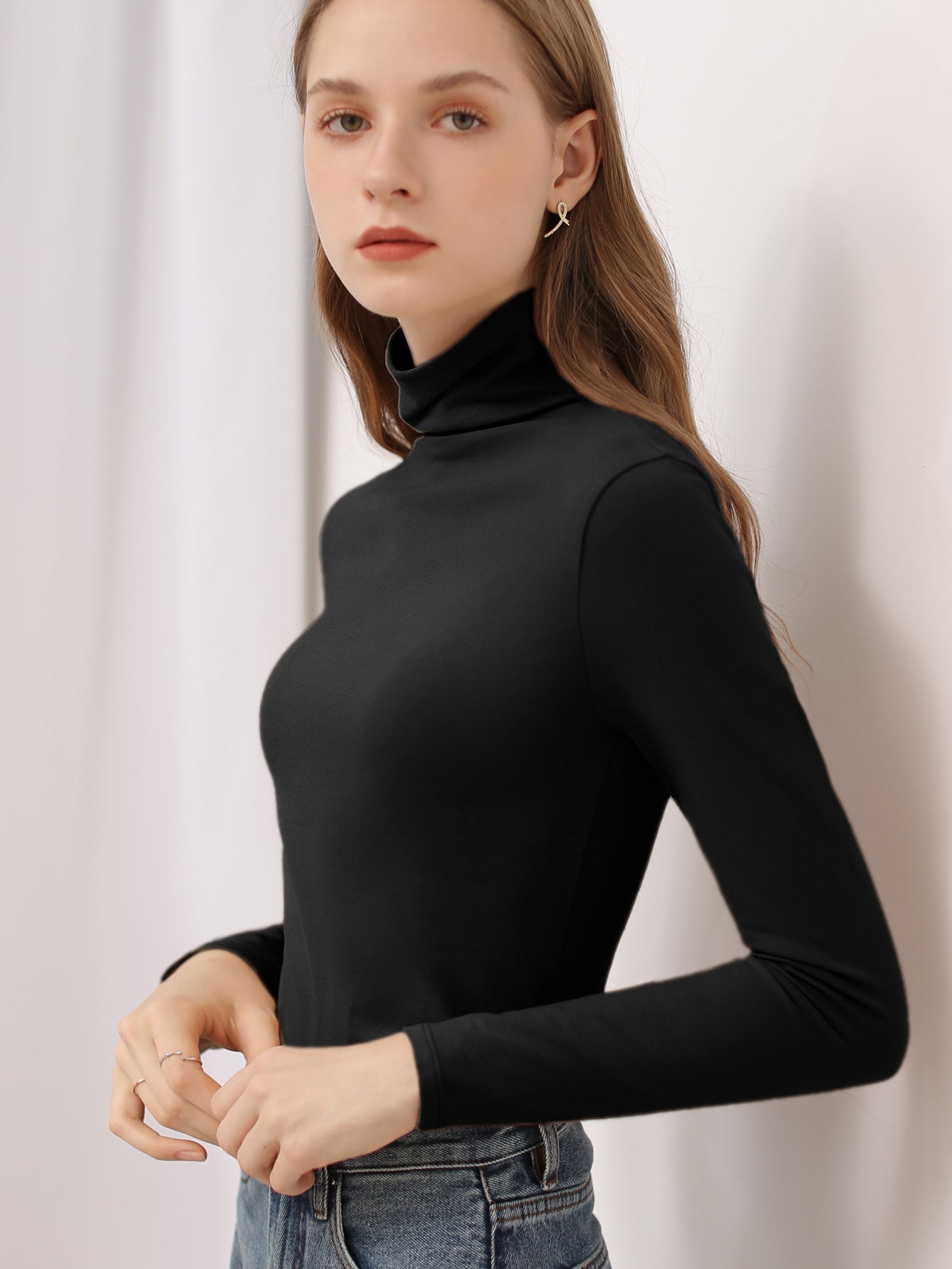 Turtleneck long sleeve crop top Sai Feel