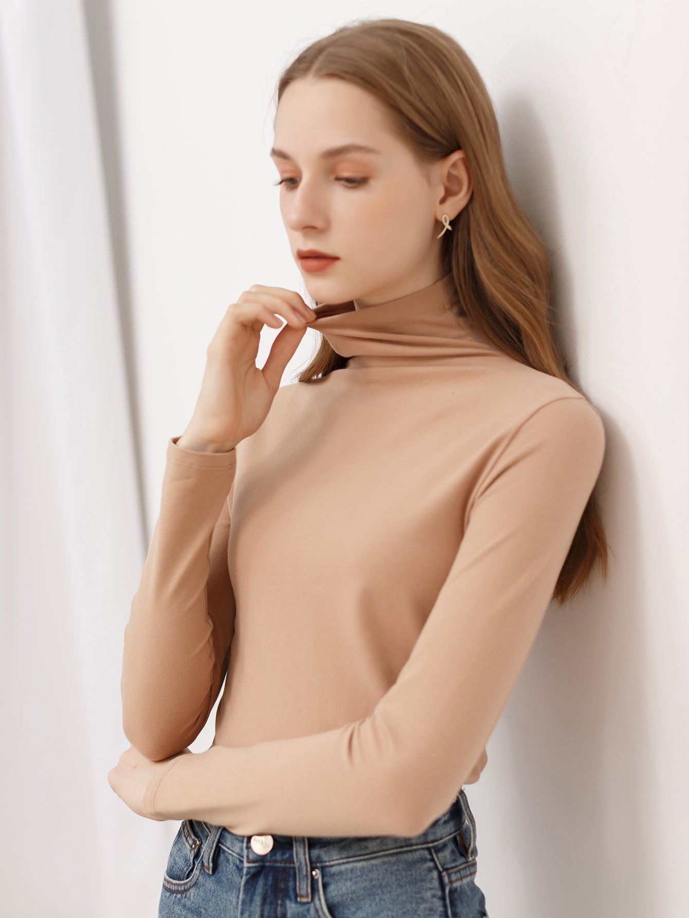 Turtleneck long sleeve crop top Sai Feel