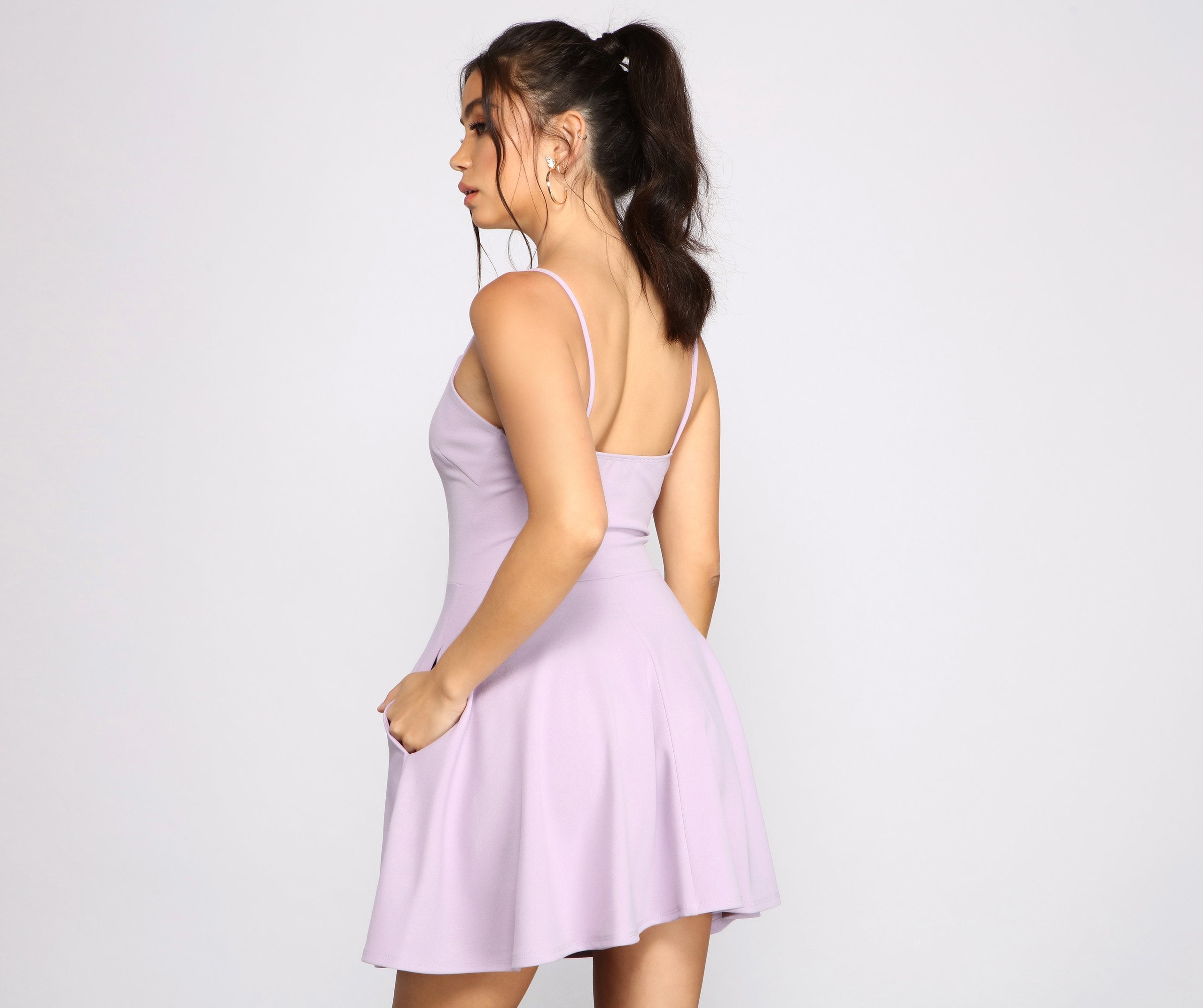 Twirl Around Ponte Skater Dress Sai Feel