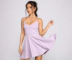 Twirl Around Ponte Skater Dress Sai Feel