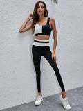 Two Tone Sports Bra And Leggings Sai Feel