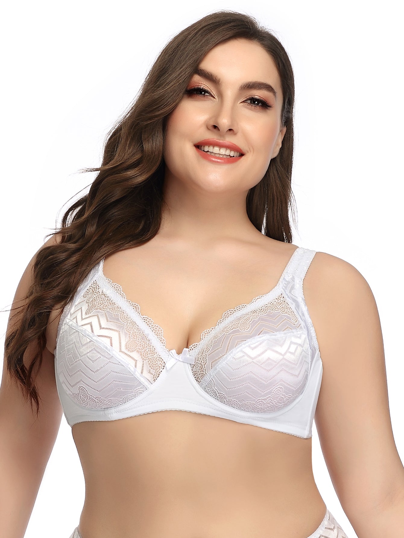 Ultra Thin Plus Size Soft Lace Bra Brassiere for Women Sexy Lingerie Sai Feel