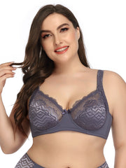 Ultra Thin Plus Size Soft Lace Bra Brassiere for Women Sexy Lingerie Sai Feel