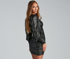 Under A Night Sky Sequin Bodycon Sai Feel