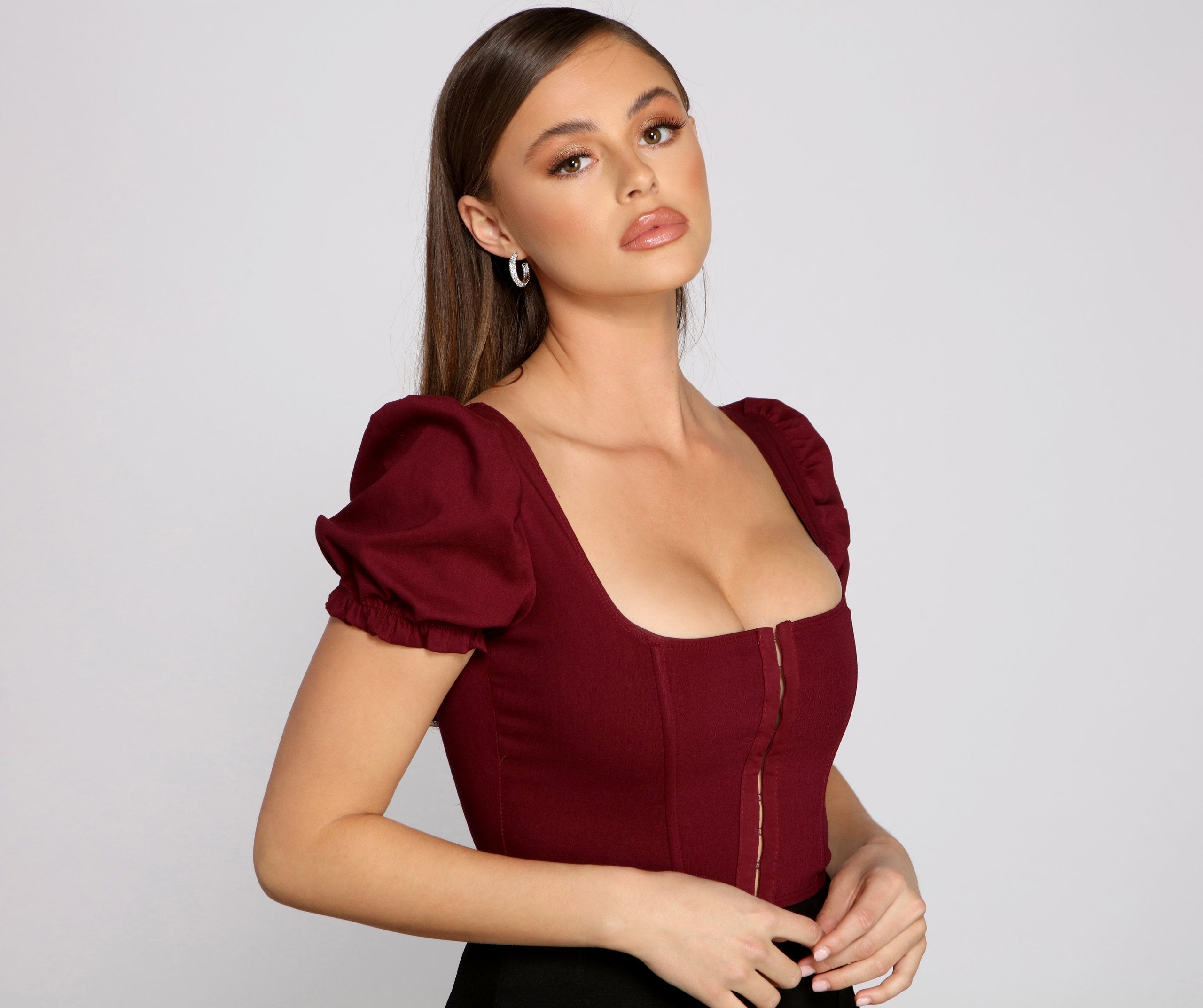 Up A Notch Hook and Eye Corset Top Sai Feel