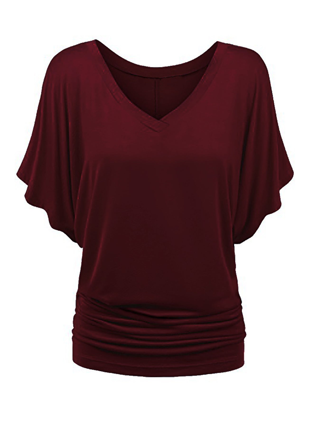 V-Neck Batwing Sleeve Tee Sai Feel