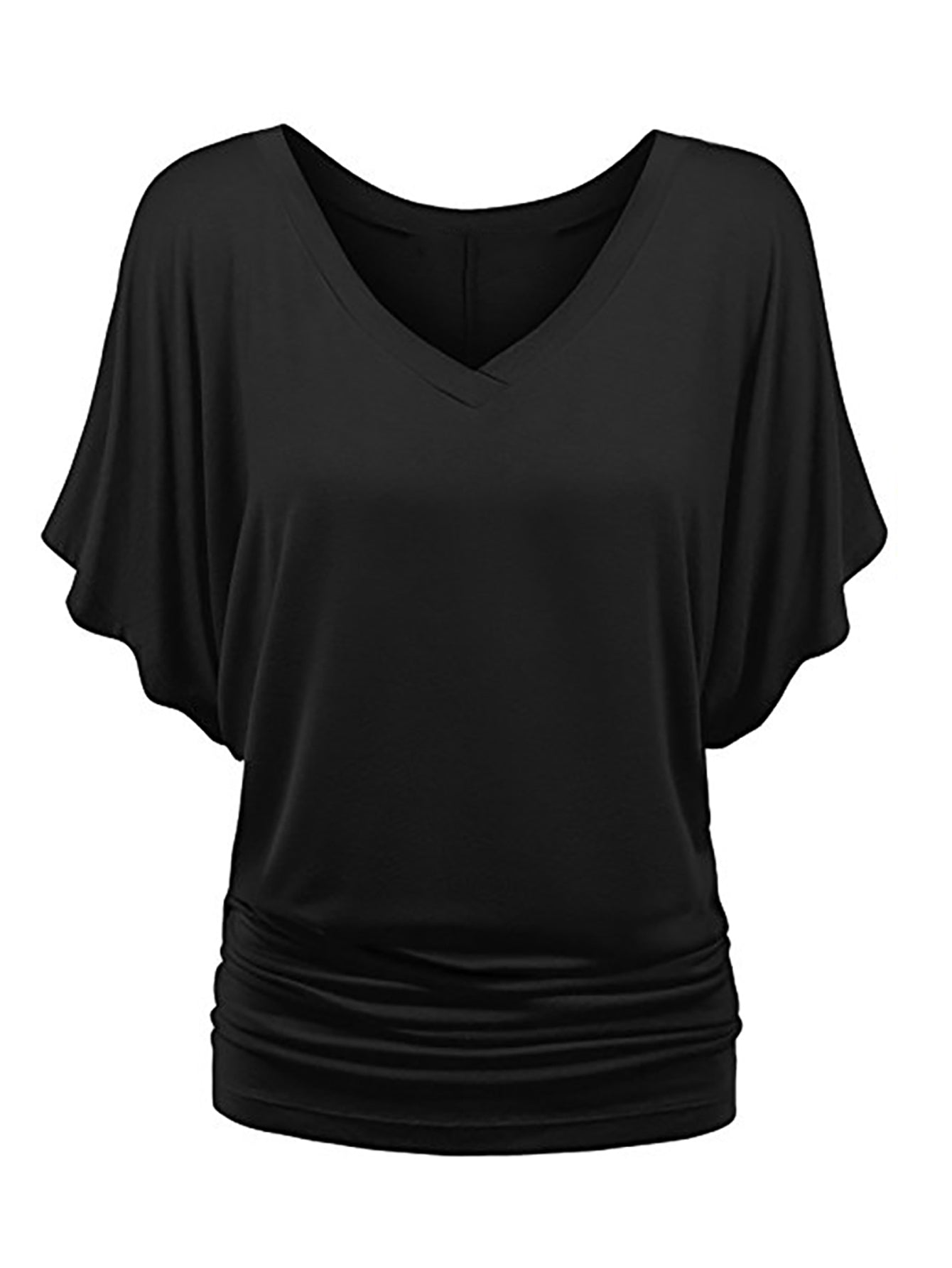 V-Neck Batwing Sleeve Tee Sai Feel