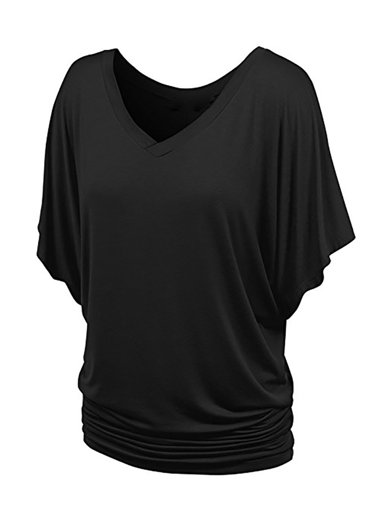 V-Neck Batwing Sleeve Tee Sai Feel