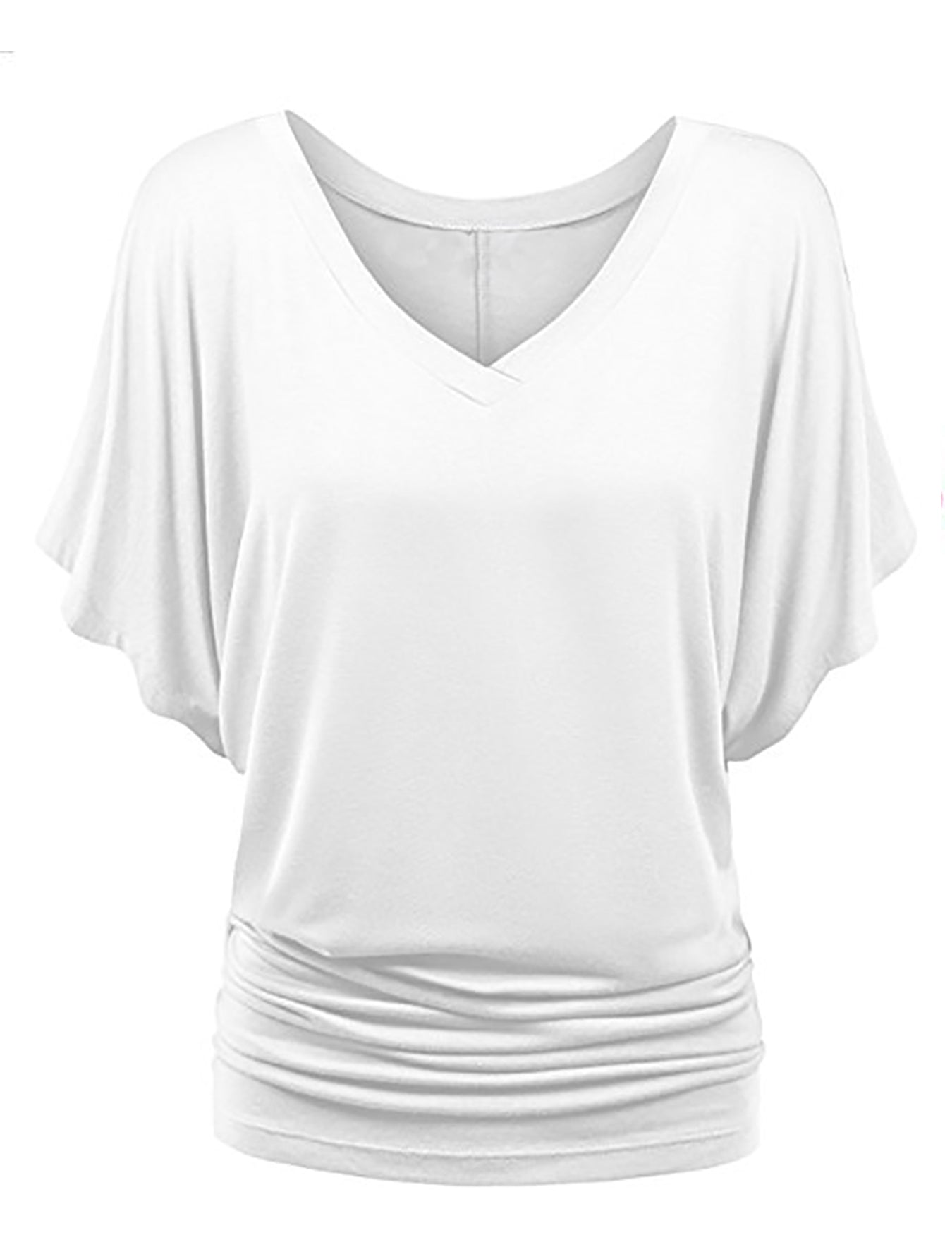 V-Neck Batwing Sleeve Tee Sai Feel