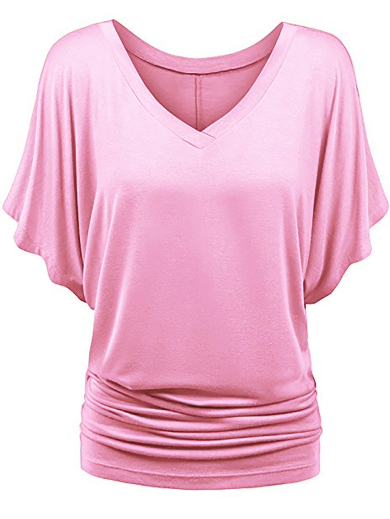 V-Neck Batwing Sleeve Tee Sai Feel