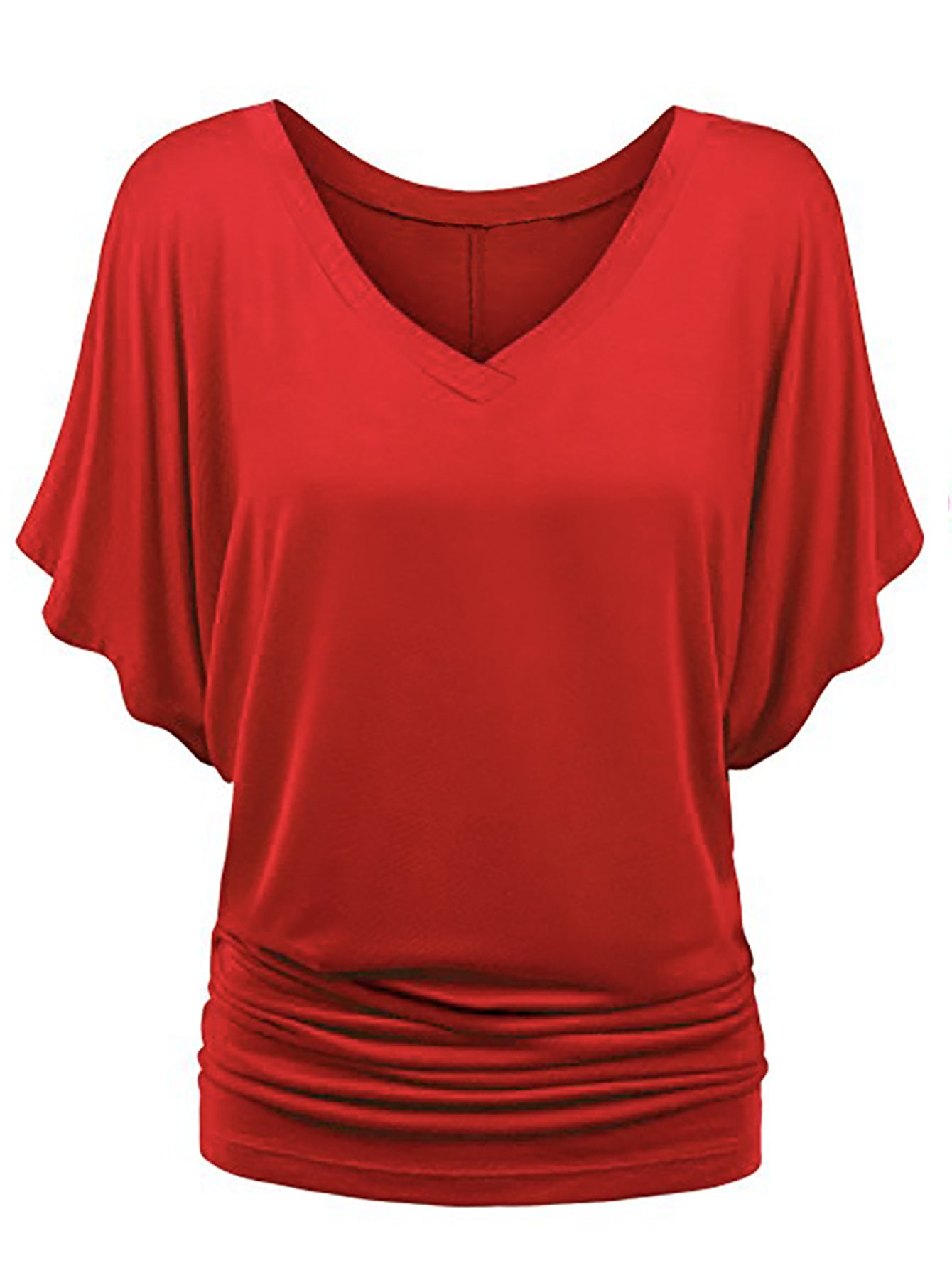 V-Neck Batwing Sleeve Tee Sai Feel