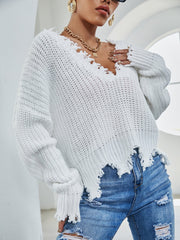 V-neck short sweater Sai Feel