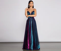 Vanda Formal Iridescent Metallic Dress Sai Feel