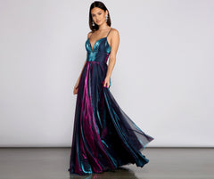 Vanda Formal Iridescent Metallic Dress Sai Feel