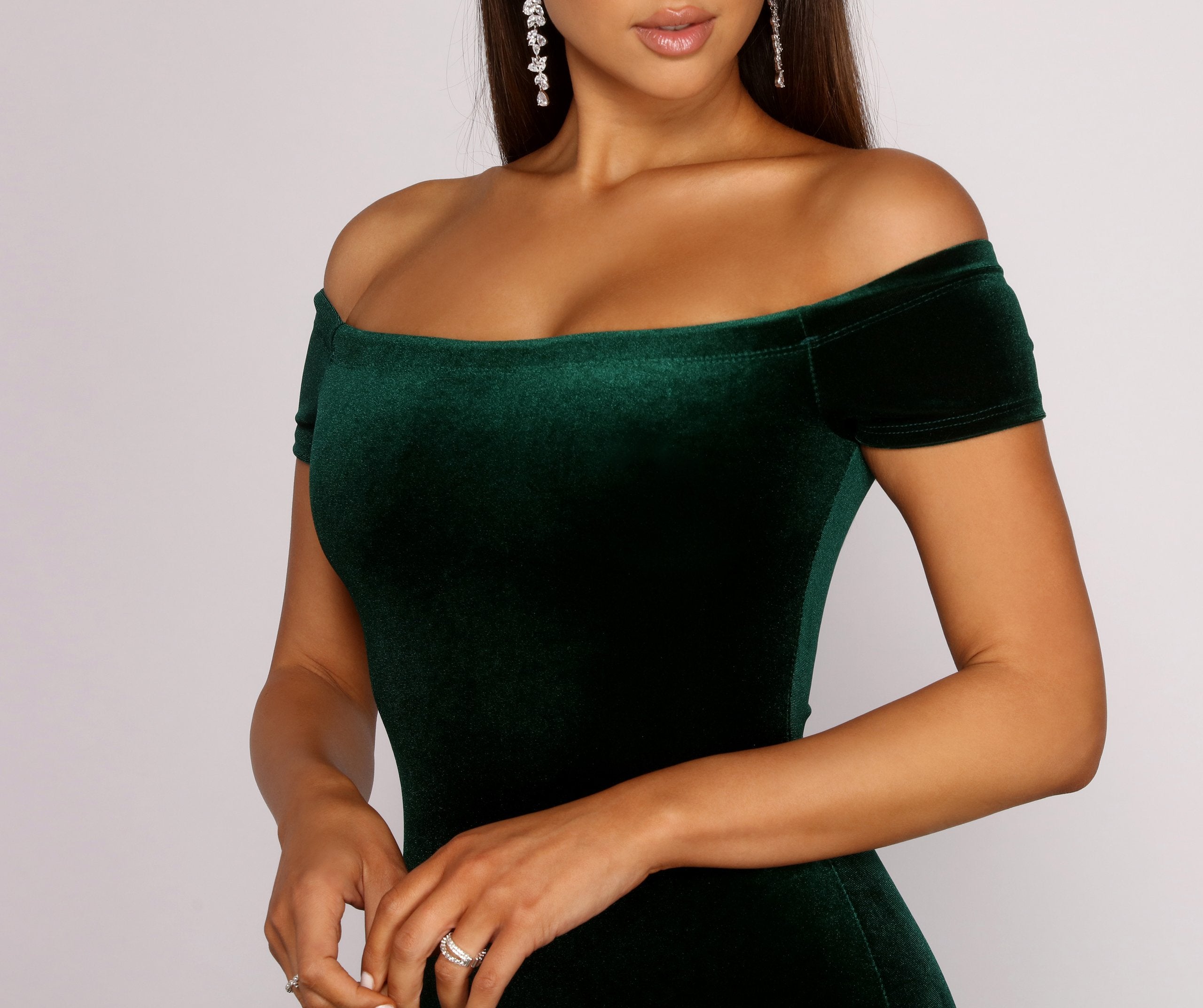 Velvet Luxe Bodycon Midi Dress Sai Feel