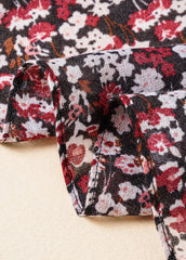 Vintage Disty Floral Fringed Tassel Scarf Sai Feel