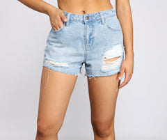 Vintage Icon Cutoff Denim Shorts Sai Feel