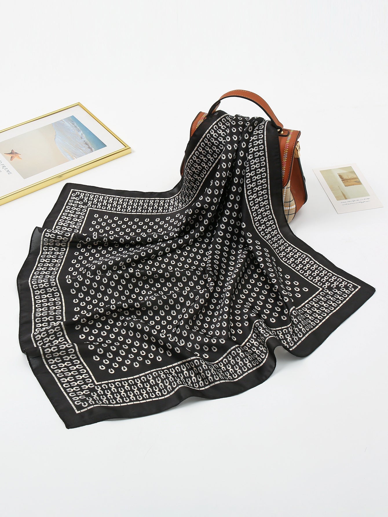 Vintage silky scarf Sai Feel