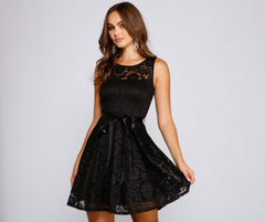 Violetta Formal Glitter And Lace Party Dress Sai Feel