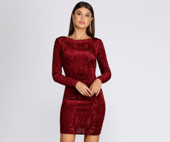 Vividly Velvet Burnout Mini Dress Sai Feel