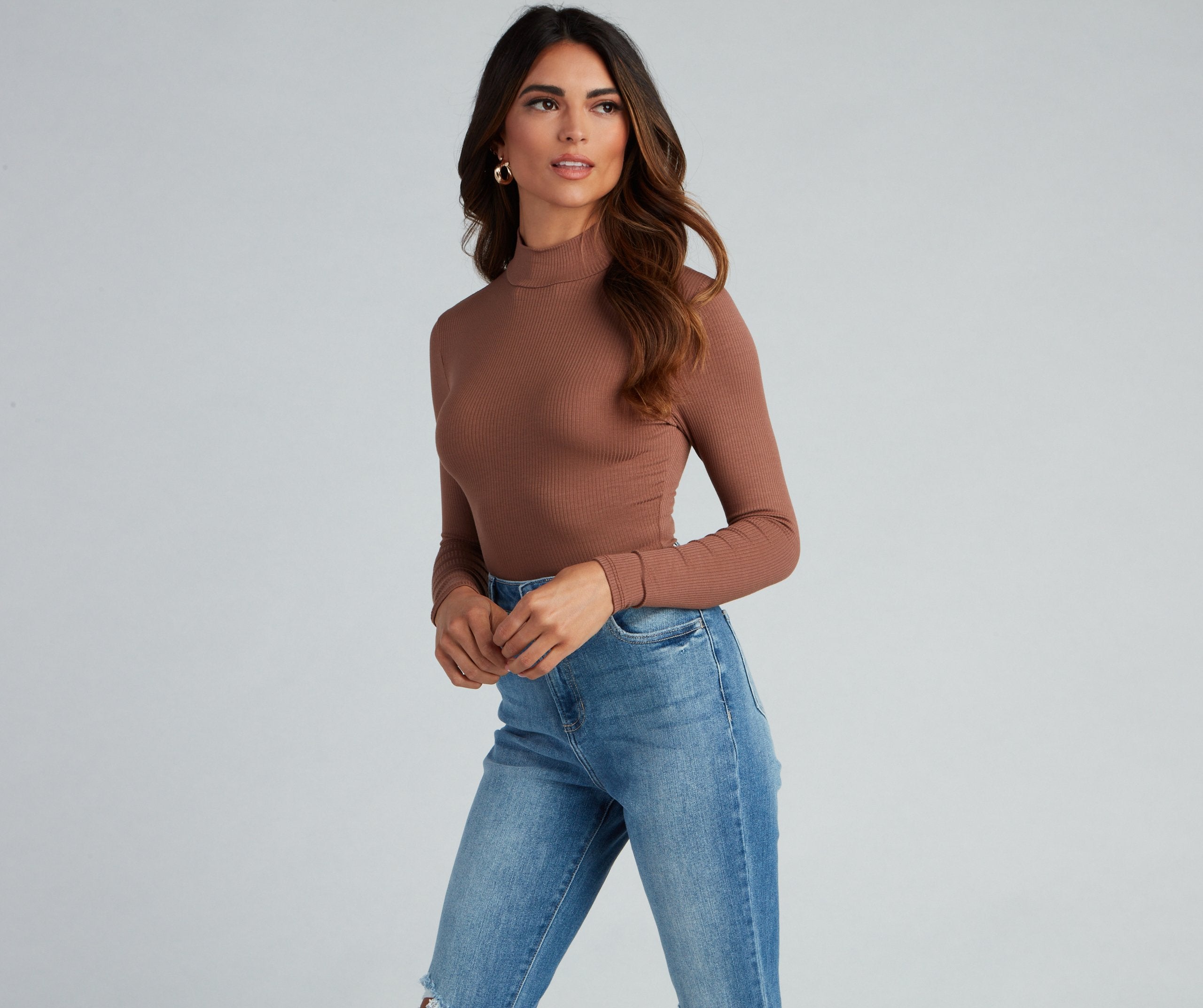 Wardrobe Essential Mock Neck Top Sai Feel