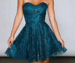 Waverly Formal Glitter And Sequin Party Dress Sai Feel