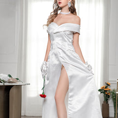 Wedding V-neck long party evening dress Sai Feel
