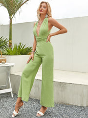 Wide Leg Criss Cross Back Jumpsuit Sai Feel