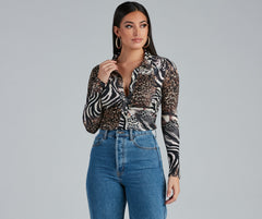 Wild Thing Animal Print Top Sai Feel