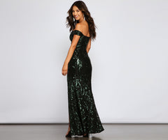 Willow Sequin Scroll Formal Dress Sai Feel