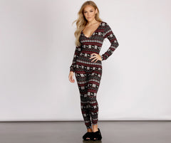 Wish List Fair Isle Cozy Onesie Sai Feel