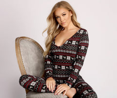 Wish List Fair Isle Cozy Onesie Sai Feel