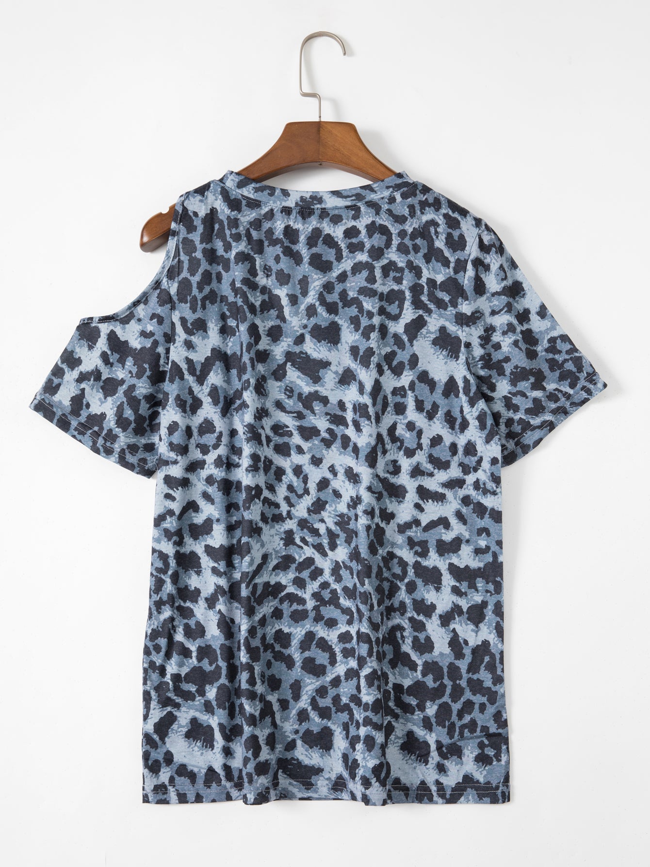 Woman loose casual leopard print short sleeve T-shirt Tops Sai Feel