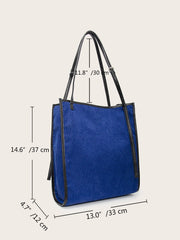 Women Corduroy Tote Casual Shoulder Bag Sai Feel