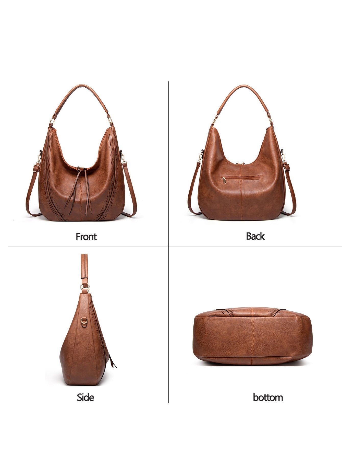 Women Hobo Bags with Tassel  Pu Leather Purses and Handbags Sai Feel