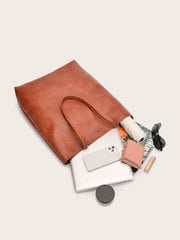Women Imitate Leather Handbag Tote Shoulder Bag Sai Feel
