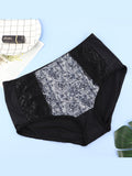 Women Lace Panties Print Floral Ladies Underwear Ultra-thin Briefs Female Fashion Sexy Underpants Female Lingeries Panties Sai Feel