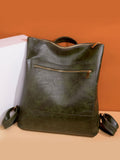 Women Large Capacity PU Leather Adjustable Strap Backpack Sai Feel