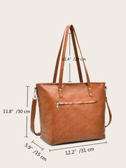 Women Leather Tote Bag Shoulder Handle Bag Sai Feel