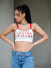 Women Letter Print Tank Tops Streetwear Crop Tops Sai Feel