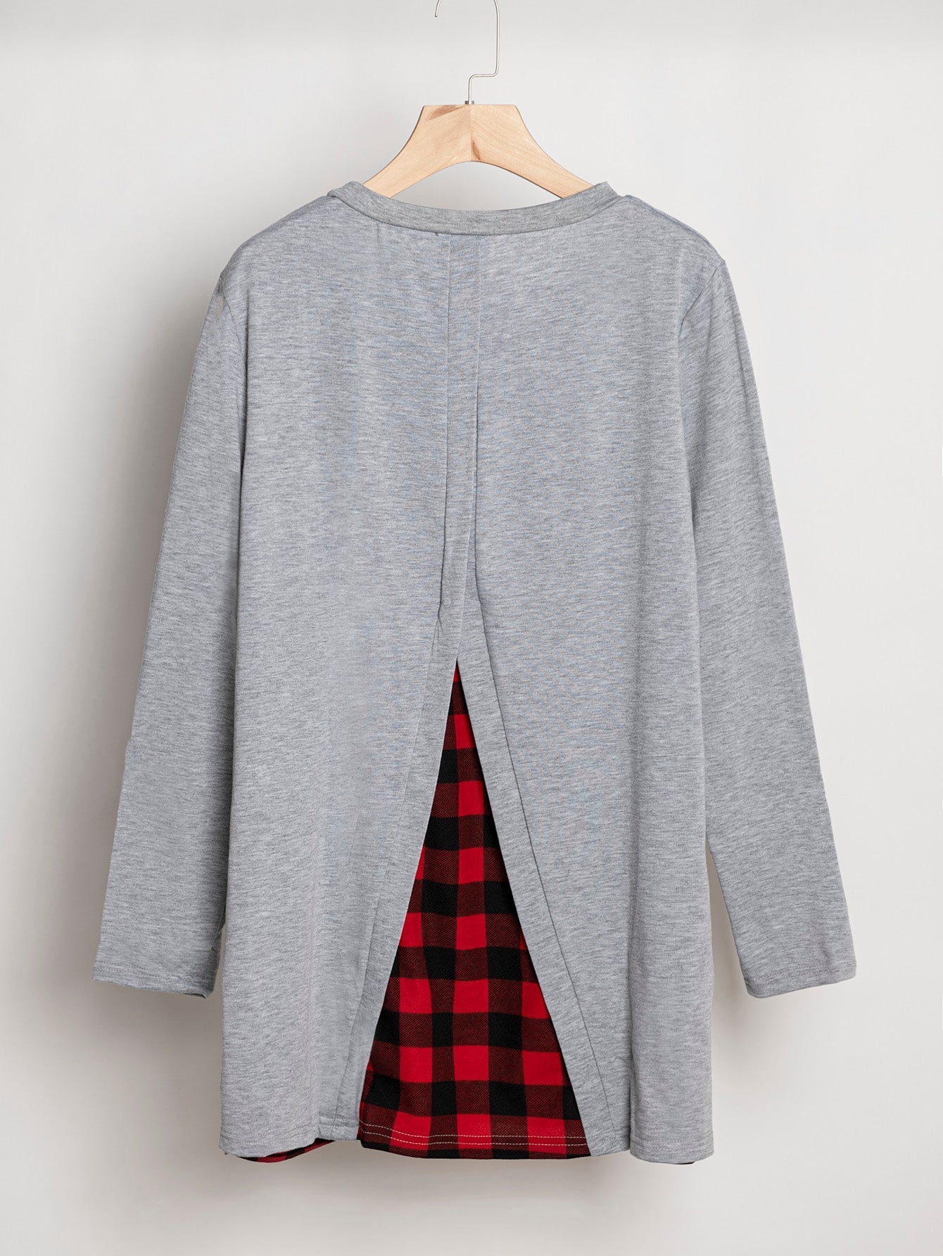 Women Long Sleeve Plaid Matching Casual Fall Clothes Sai Feel