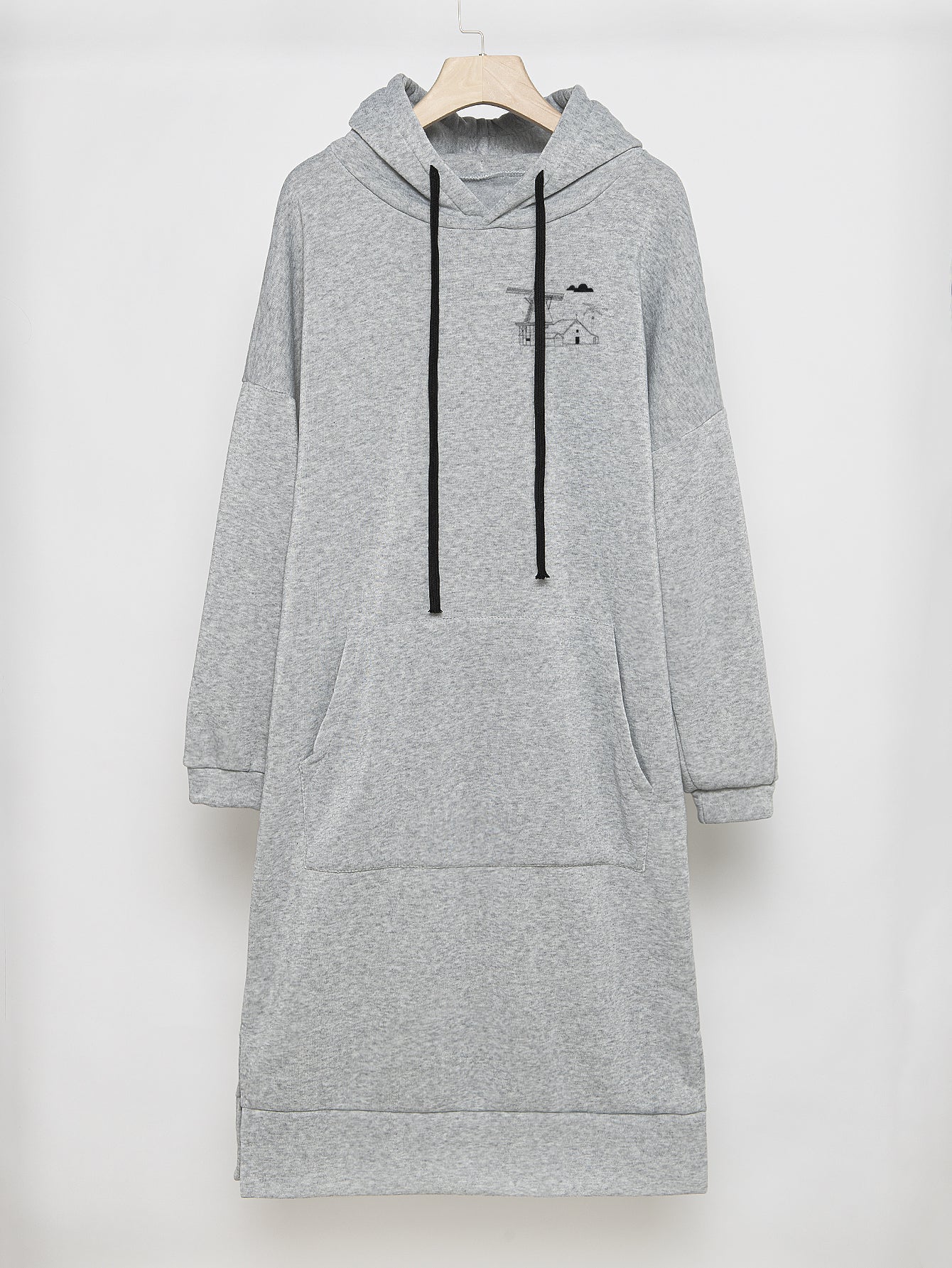 Women Long Sleeve Solid color Casual Hoodie Sai Feel