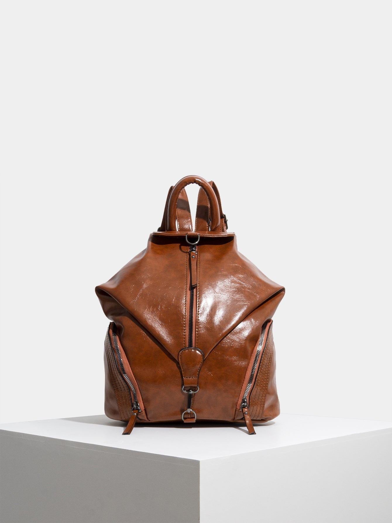 Women PU Leather Casual Backpack Sai Feel