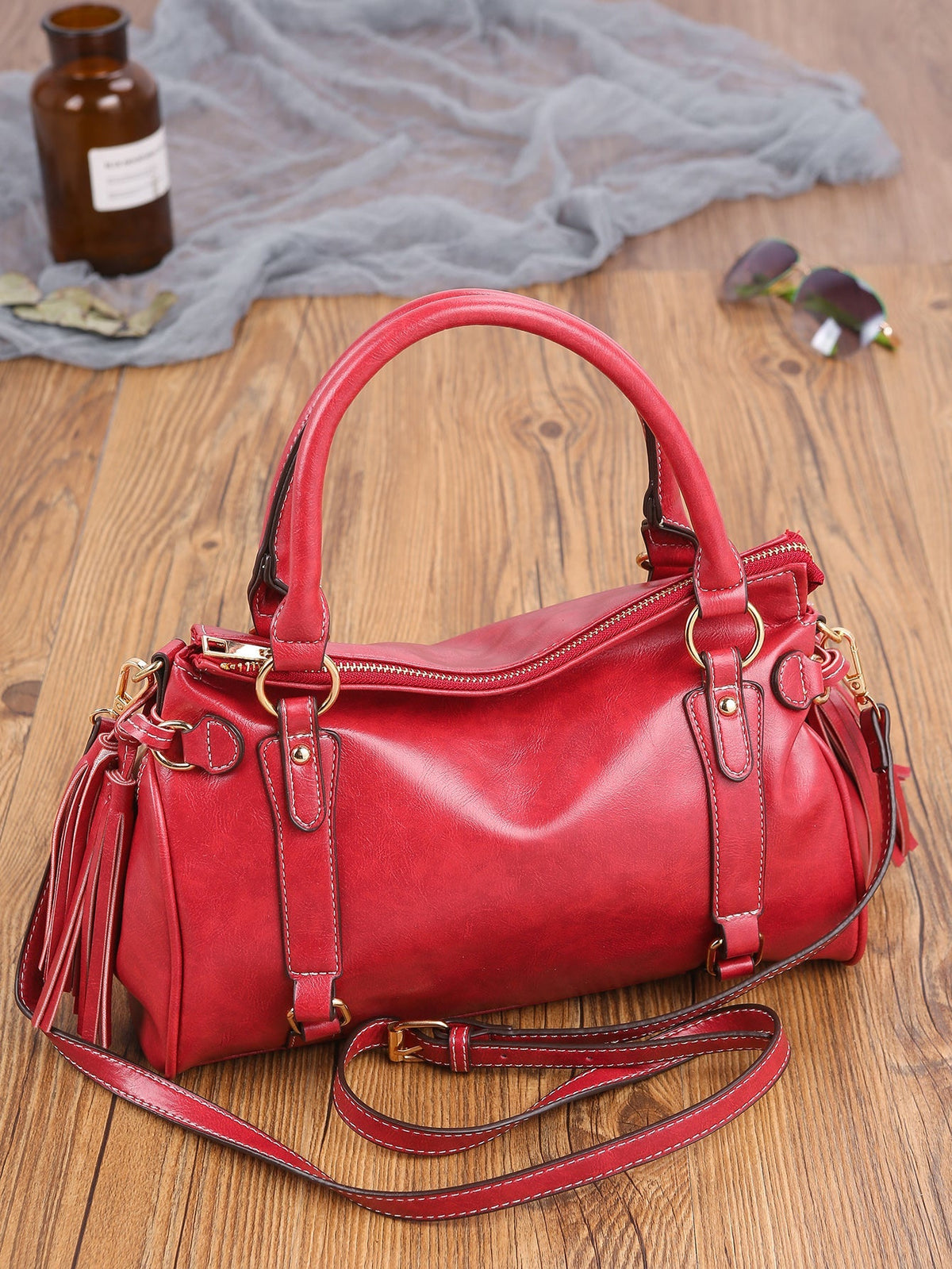 Women PU Leather Handbag Shoulder Messneger Bag Sai Feel