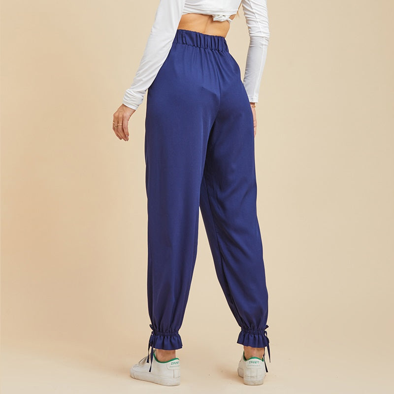 Women Pants Tapered Plain Solid Basic Loose Ladies Trousers Sai Feel