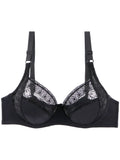 Women Plus E Cup Size Bra Breathable Sexy Lingerie Perspective Brassiere Floral Lace Bras Female Sai Feel