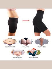 Women Plus Size  High Waist Shaping Pants with  Anti-slip Silicone Wasit Sai Feel