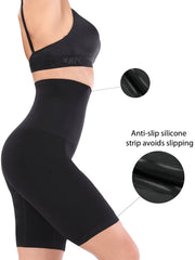 Women Plus Size  High Waist Shaping Pants with  Anti-slip Silicone Wasit Sai Feel