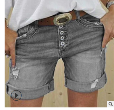 Women Ripped Denim Shorts Casual Shorts Sai Feel